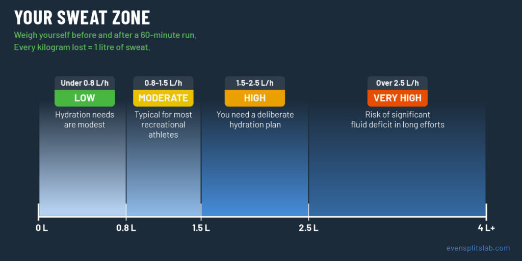 sweat rate zones chart