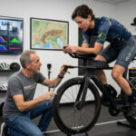 cyclist getting a professional bike fit assessment