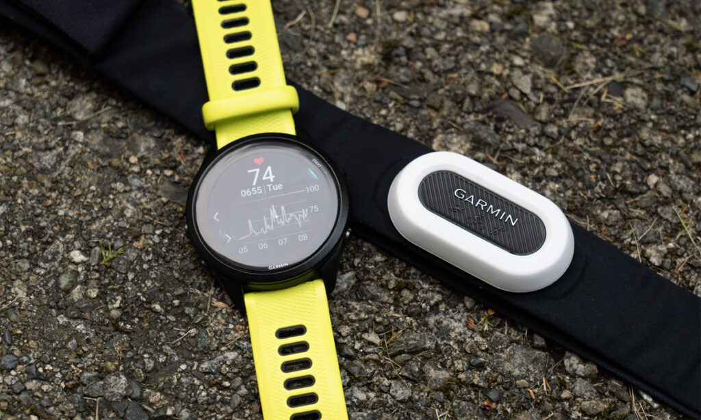 wrist chest strap and a watch side by side comparison