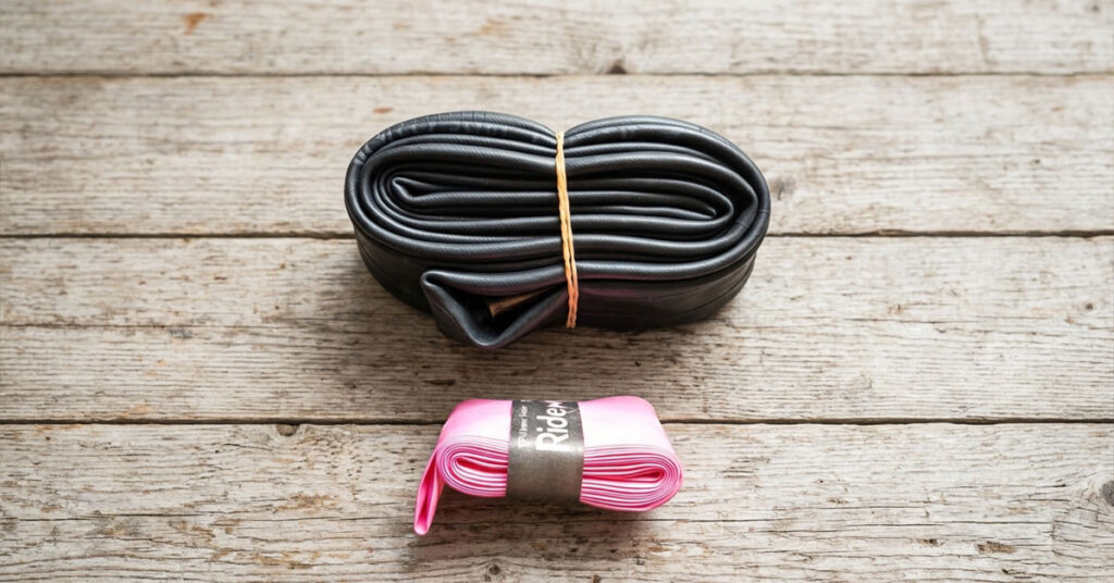 TPU inner tube beside a butyl inner tube